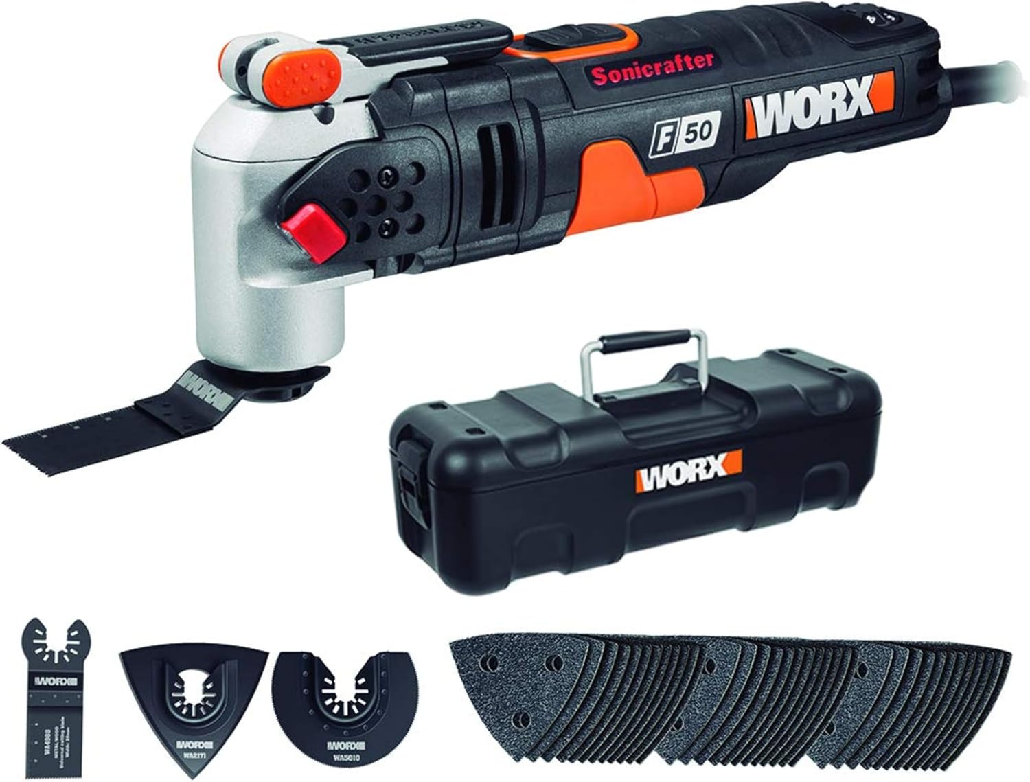 715oWEZD54L._AC_SL1500_ MASINA OSCILANTA MULTIFUNCTIONALA 450W WX681 WORX 175681CA - imagine 1