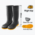 CIZME CAUCIUC NEGRE CU VARF METALIC NR.40 SSH092SBBG.40