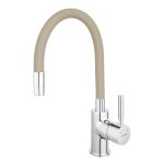 BATERIE STATIVA SPALATOR CU PIPA FLEXIBILA CROM/BEJ BZA4P FERRO