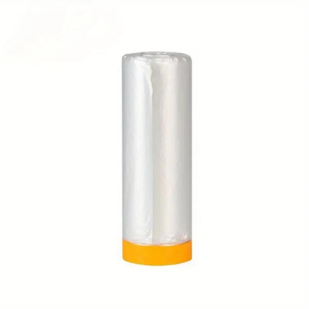 c06f660529389171183177e524499dd6-12dba946624f562e00bb6e3c6b9f107d Folie Protectie Cu Banda Adeziva 65 cm x14m BEDAX - imagine 1