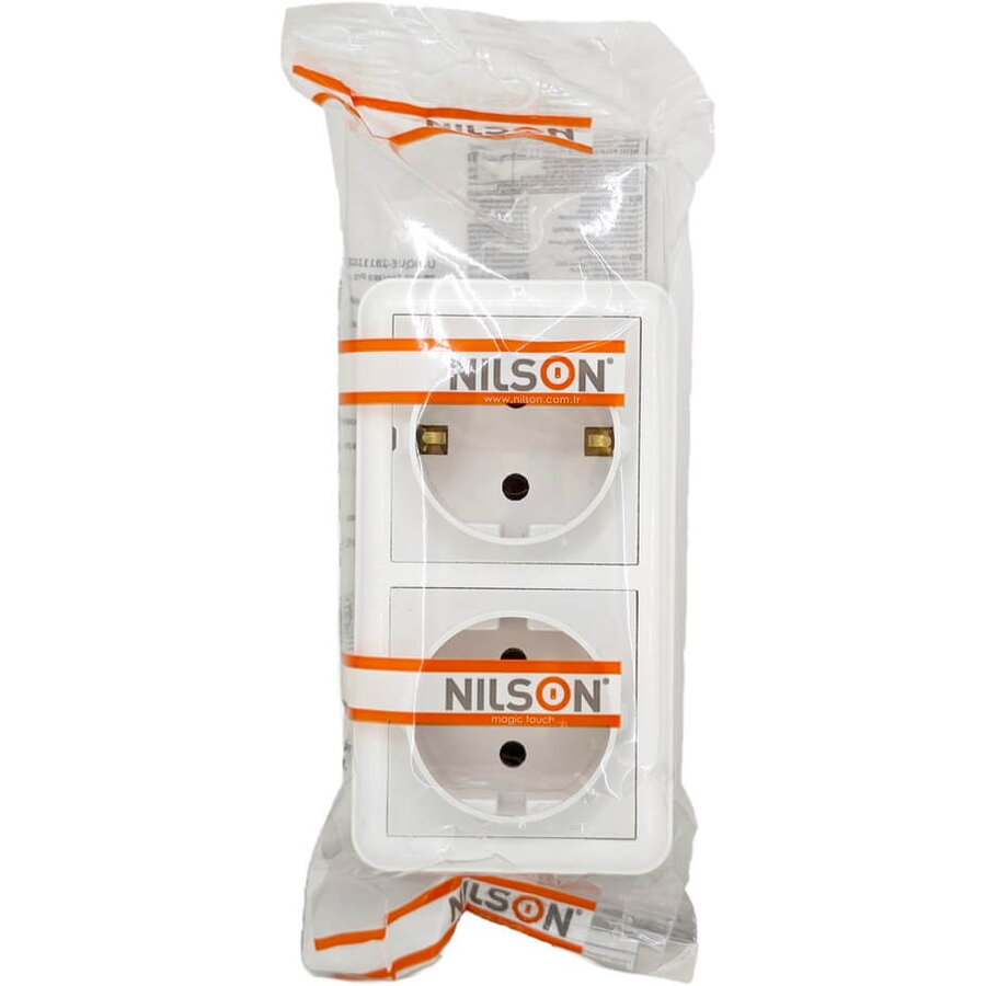 nilson-priza-dubla-schuko-pt-alba-nilson-unique-28111025-73929 PRIZA UNIQUE SCHUKO ALBA DUBLA 28111025 NILSON - imagine 1