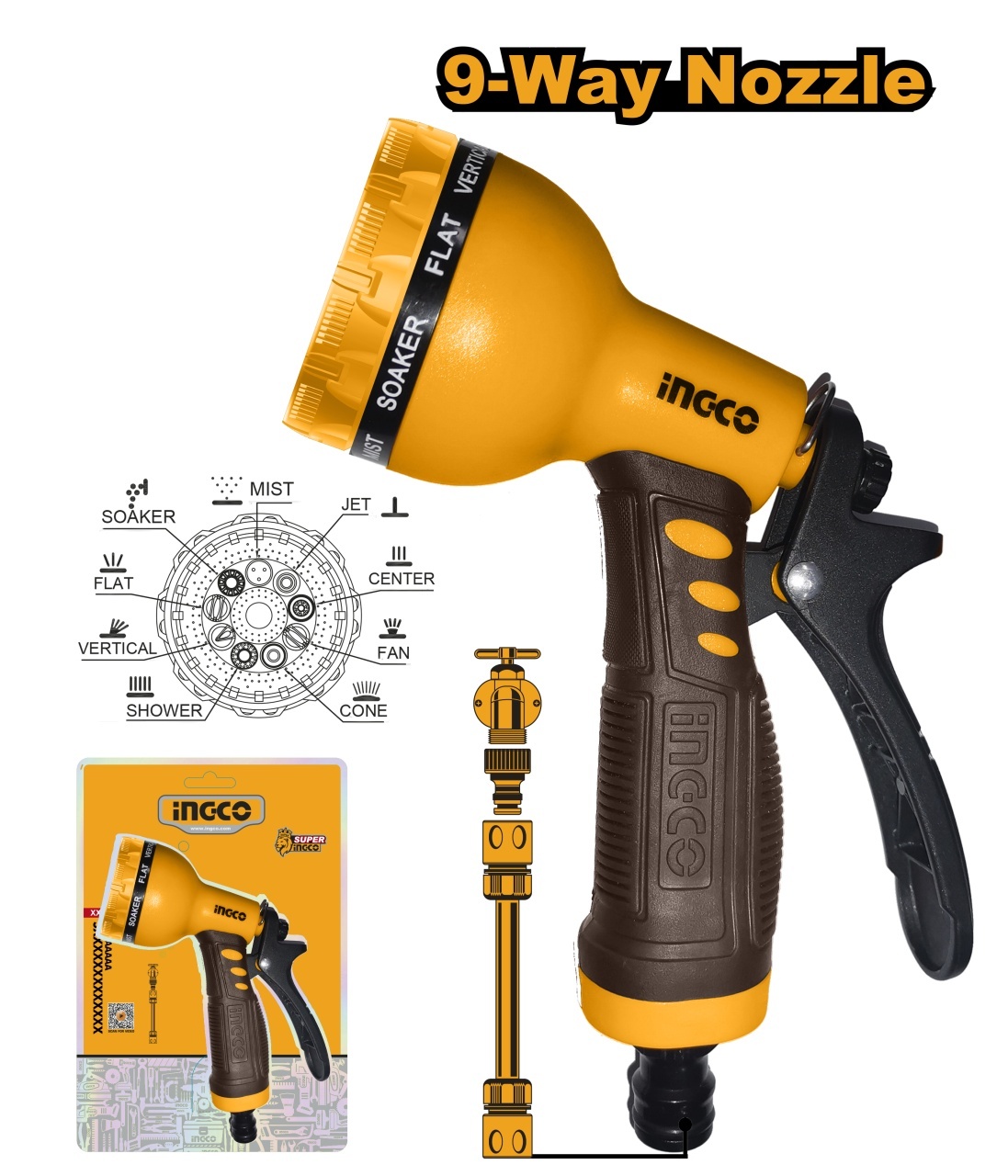 pistol-pentru-stropit-cu-9-functii-ingco-hwsg092~1564947 PISTOL STROPIT CU 9 FUNCTII HWSG092 - imagine 1